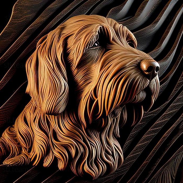 3D model Otterhound dog (STL)